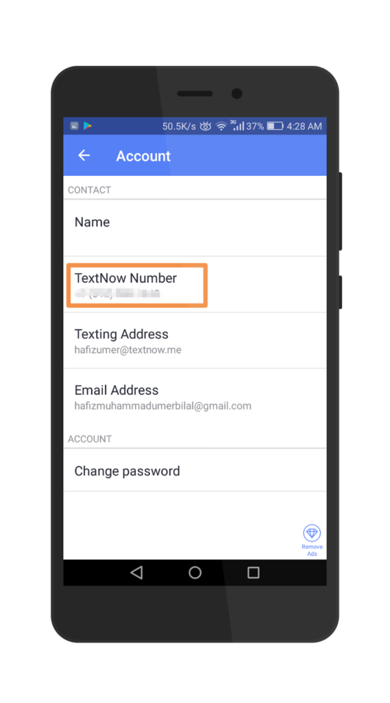 how to login to a different textnow account